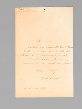 [ Ensemble de documents consacrés à Ferdinand Fabre, dont 6 lettres autographes signées et 2 cartes de visites avec mention autographe de Ferdinand ...