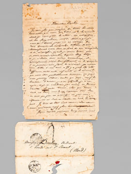 [ Superbe lettre autographe signée, adressée à Charles Deulin : Edmond About, élève normalien, et amoureux fou, prodigue ses conseils pour le concours ...