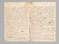 [ Superbe lettre autographe signée, adressée à Charles Deulin : Edmond About, élève normalien, et amoureux fou, prodigue ses conseils pour le concours de l'Ecole Normale Supérieure : ] 1 L.A.S. de 4 pages affranchie le 4 mars 1849, adressée à M. "Deulin, Etudiant, à Condé sur l'Escaut" : Edmond About s'excuse de ne pas avoir répondu plus tôt "mais heureusement vous êtes en état de me comprendre et de m'excuser quand je vous dirai que je vous aurai répondu depuis longtemps si je n'étais moi-même amoureux, et sérieusement, c'est à dire follement et de manière à ne pouvoir rien faire de sérieux, pas même une lettre à un ami. Il y a peut-être cette différence entre votre infirmité et la mienne que vous êtes probablement heureux, ou que vous pourrez l'être ; tandis que moi sauf le bonheur d'aimer, je n'en attends, je n'en espère et je ne voudrais même pas en désirer d'autre. [... ] Celui qui vous écrit est dans une impasse d'où l'on ne sort que par un mariage ou par une infamie ; or ni l'un ni l'autre ne sont de mon goût. Je désire de tout mon coeur, mon coeur ami, que vous soyez plus heureux que moi" [ About se réjouit de la vie douce de son ami à Condé-sur-l'Escaut : ] "Je vous félicite donc sincèrement de n'être pas venu à Paris, et d'avoir compté vainement sur M. de Falloux. Si je l'avais connu la dernière fois que je vous ai écrit, j'aurai pu vous éclairer sur la nature de sa parole. Il est venu nous voir à l'Ecole et nous a noyés de compliments délayés et très fades : au reste, il nous déteste et ne songe qu'à nous traiter comme l'école d'administration" [ Il l'invite à se préparer lui-même au concours de l'Ecole : ] "Dans le cas où vous ne seriez pas reçu (ce dont les Dieux nous gardent !) vous vous seriez fait connaître de ces messieurs, et ils vous obtiendraient une place de professeur en province ; en attendant, ils l'ont fait pour un de nos camarades qui ne vous valait pas, et qui avait été refusé pour impertinence à l'examen oral" [ Il répond ensuite en 11 points à toutes ces questions sur l'examen ;  durée, longueur, compositions en vers, examens oraux, et notamment pour la dissertation philosophique : ] "Lisez le manuel des trois demi-ânes éclectiques Simon, Jacquin et Saisset ; prenez, si vous avez le temps, une teinture de Descartes, de Malebranche et de Leibnitz. Généralement, la composition est mal faite" [Pour la question d'histoire :] " Peu d'élèves savent répondre par des faits ; on dit le plus de généralités qu'on peut. Une date, quelquefois deux, et c'est tout" [Avec la même verve, il continue plus loin : ] "D'auteurs français, je vous conseille de n'en lire aucun, et surtout de vous abstenir du commentaire de Laharpe. A l'examen, on ne vous demande pas de français, mais du latin et du grec. Ne lisez de français que ce qu'il vous faut pour vous former le style [etc... ] "Je crains, mon cher ami, que vous ne vous fassiez beaucoup d'illusions sur l'Ecole. J'ai été comme vous, mais je ne veux pas anticiper sur votre expérience personnelle. Vous ne trouverez pas ici tout ce que vous espérez. Mais du moins vous y trouverez un ami" [... ]  