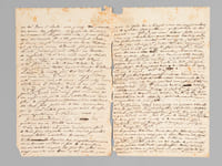 [ Superbe lettre autographe signée, adressée à Charles Deulin : Edmond About, élève normalien, et amoureux fou, prodigue ses conseils pour le concours de l'Ecole Normale Supérieure : ] 1 L.A.S. de 4 pages affranchie le 4 mars 1849, adressée à M. "Deulin, Etudiant, à Condé sur l'Escaut" : Edmond About s'excuse de ne pas avoir répondu plus tôt "mais heureusement vous êtes en état de me comprendre et de m'excuser quand je vous dirai que je vous aurai répondu depuis longtemps si je n'étais moi-même amoureux, et sérieusement, c'est à dire follement et de manière à ne pouvoir rien faire de sérieux, pas même une lettre à un ami. Il y a peut-être cette différence entre votre infirmité et la mienne que vous êtes probablement heureux, ou que vous pourrez l'être ; tandis que moi sauf le bonheur d'aimer, je n'en attends, je n'en espère et je ne voudrais même pas en désirer d'autre. [... ] Celui qui vous écrit est dans une impasse d'où l'on ne sort que par un mariage ou par une infamie ; or ni l'un ni l'autre ne sont de mon goût. Je désire de tout mon coeur, mon coeur ami, que vous soyez plus heureux que moi" [ About se réjouit de la vie douce de son ami à Condé-sur-l'Escaut : ] "Je vous félicite donc sincèrement de n'être pas venu à Paris, et d'avoir compté vainement sur M. de Falloux. Si je l'avais connu la dernière fois que je vous ai écrit, j'aurai pu vous éclairer sur la nature de sa parole. Il est venu nous voir à l'Ecole et nous a noyés de compliments délayés et très fades : au reste, il nous déteste et ne songe qu'à nous traiter comme l'école d'administration" [ Il l'invite à se préparer lui-même au concours de l'Ecole : ] "Dans le cas où vous ne seriez pas reçu (ce dont les Dieux nous gardent !) vous vous seriez fait connaître de ces messieurs, et ils vous obtiendraient une place de professeur en province ; en attendant, ils l'ont fait pour un de nos camarades qui ne vous valait pas, et qui avait été refusé pour impertinence à l'examen oral" [ Il répond ensuite en 11 points à toutes ces questions sur l'examen ;  durée, longueur, compositions en vers, examens oraux, et notamment pour la dissertation philosophique : ] "Lisez le manuel des trois demi-ânes éclectiques Simon, Jacquin et Saisset ; prenez, si vous avez le temps, une teinture de Descartes, de Malebranche et de Leibnitz. Généralement, la composition est mal faite" [Pour la question d'histoire :] " Peu d'élèves savent répondre par des faits ; on dit le plus de généralités qu'on peut. Une date, quelquefois deux, et c'est tout" [Avec la même verve, il continue plus loin : ] "D'auteurs français, je vous conseille de n'en lire aucun, et surtout de vous abstenir du commentaire de Laharpe. A l'examen, on ne vous demande pas de français, mais du latin et du grec. Ne lisez de français que ce qu'il vous faut pour vous former le style [etc... ] "Je crains, mon cher ami, que vous ne vous fassiez beaucoup d'illusions sur l'Ecole. J'ai été comme vous, mais je ne veux pas anticiper sur votre expérience personnelle. Vous ne trouverez pas ici tout ce que vous espérez. Mais du moins vous y trouverez un ami" [... ]  