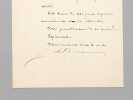 [ Lettre autographe signée ] 1 L.A.S. datée de Lille, le 11 avril 1882 [ Alexandre Desrousseaux remercie un directeur pour les informations sur le ...