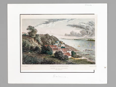 Banks of the Garonne near Bordeaux [ On joint: ] Bordeaux [ 2 gravures en couleurs ]. BATTY, Captain ; CORBOULD, G
