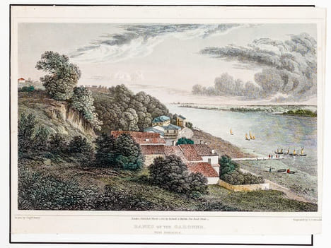 Banks of the Garonne near Bordeaux [ On joint: ] Bordeaux [ 2 gravures en couleurs ]. BATTY, Captain ; CORBOULD, G