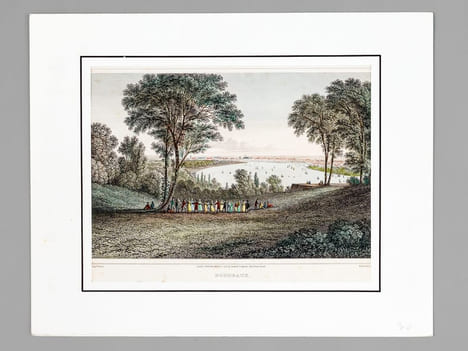 Banks of the Garonne near Bordeaux [ On joint: ] Bordeaux [ 2 gravures en couleurs ]. BATTY, Captain ; CORBOULD, G