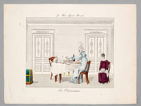 La Caninomanie [ Gravure en couleurs - Le Bon Genre n° 106 ]