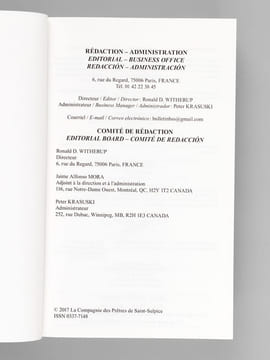 Bulletin de Saint-Sulpice. N° 40 : Une rétrospective de quarante ans sur Jean-Jacques Olier et l'Ecole française de spiritualité. A forty-year ...