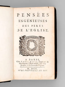 Pensées ingénieuses des Pères de l'Eglise [ Edition originale ]