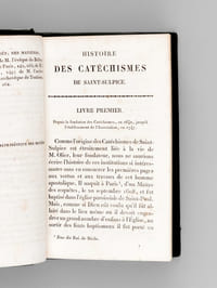 Histoire des Catéchismes de Saint-Sulpice [ Edition originale ]
