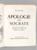 Apologie de Socrate. Illustrations originales gravées sur cuivre par Philippe Labèque.. PLATON ; (LABEQUE, Philippe)