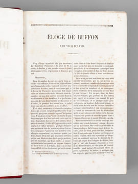 Oeuvres complètes de Buffon avec des extraits de Daubenton et la classification de Cuvier. (Tomes 1 et 2, sur 6) Tome I : Matières générales. Théorie ...