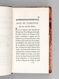 Le nouveau Werther, imité de l'allemand
