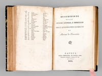 Tableau topographique et historique des Isles d'Ischia, de Ponza, de Vandotena, de Procida et de Nisida ; du Cap de Misène et du mont Pausilipe [ Edition originale ] [ Suivi de : ] Descrizione dello stato antico, e moderno dell'anfiteatro campano di Mariano de Laurentiis [ Edition originale ] 