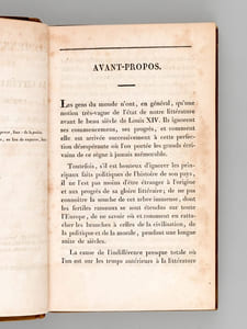 Elémens de l'Histoire de la Littérature Française jusqu'au milieu du 17e siècle [ Edition originale ]
