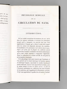 Physiologie médicale de la Circulation du Sang basée sur l'Etude graphique des mouvements du Coeur et du Pouls artériel avec application aux maladies de l'appareil circulatoire [ Edition originale ]