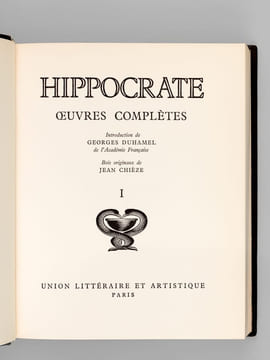 Oeuvres complètes (5 Tomes - Complet). HIPPOCRATE ; (DUHAMEL, Georges ; CHIEZE, Jean)