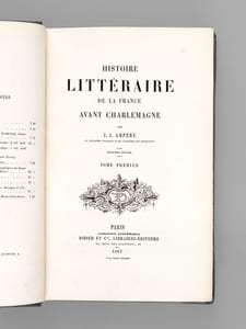 Histoire Littéraire de la France avant Charlemagne (2 Tomes - Complet)
