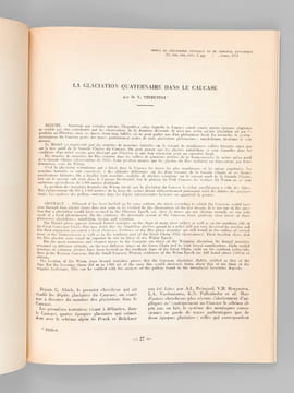 Symposium géographique franco-soviétique "Alpes - Caucase". Livret-guide Caucase (matériaux pour le symposium, août 1974) [ Livre dédicacé par les ...
