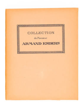 Deuxième vente de la collection de M. Armand Esders. Catalogue des Objets d'Extrême-Orient Céramique de la Chine et du Japon Paravent en laque de ...