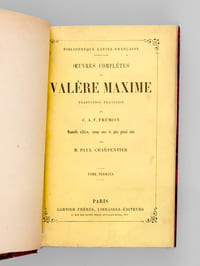 Oeuvres complètes de Valère Maxime (2 Tomes - Complet)