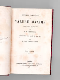 Oeuvres complètes de Valère Maxime (2 Tomes - Complet)