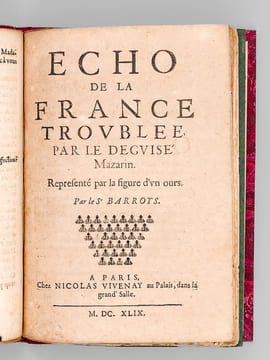 [ Recueil de 9 Mazarinades  ] Apologie pour Monseigneur le Cardinal Mazarin, tirée d'une Conférence entre son Eminence et Monsieur ****** homme de ...