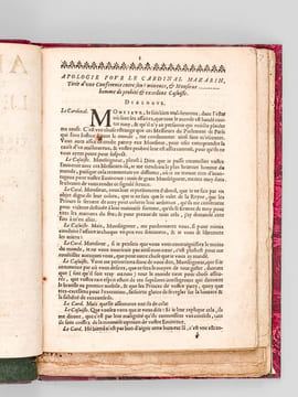 [ Recueil de 9 Mazarinades  ] Apologie pour Monseigneur le Cardinal Mazarin, tirée d'une Conférence entre son Eminence et Monsieur ****** homme de ...