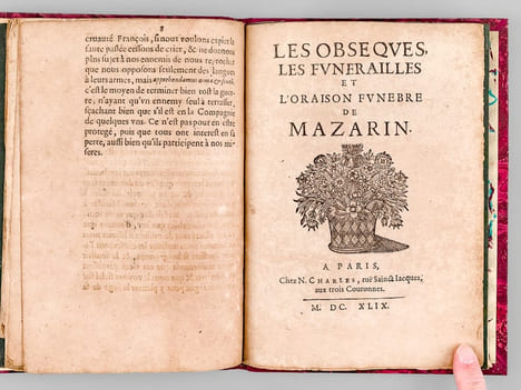 [ Recueil de 9 Mazarinades  ] Apologie pour Monseigneur le Cardinal Mazarin, tirée d'une Conférence entre son Eminence et Monsieur ****** homme de ...