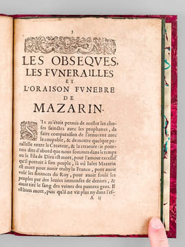 [ Recueil de 9 Mazarinades  ] Apologie pour Monseigneur le Cardinal Mazarin, tirée d'une Conférence entre son Eminence et Monsieur ****** homme de ...