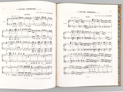 Symphonie N°3 composée et dédiée à Sa Majesté la Reine Victoria d'Angleterre par F. Mendelssohn Bartholdy, arrangée pour Piano à quatre mains par ...