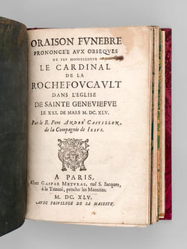 [ Recueil de 7 Oraisons Funèbres en éditions originales : ] [ Oraison Funèbre de tres-haut & tres-puissant Prince, Henri de la Tour-d'Auvergne, ...