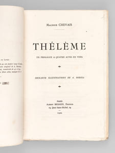 Thélème. Un prologue & quatre Actes en vers [ Edition originale - Livre dédicacé par l'auteur - Avec une L.A.S. de l'auteur ]