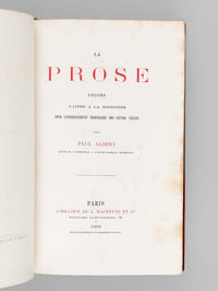 La Prose. Leçons faites à la Sorbonne pour l'Enseignement secondaire des jeunes filles