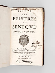 Suitte des Epistres de Sénèque. [ Suite des Epîtres ]