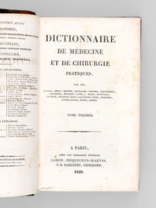 Dictionnaire de Médecine et de Chirurgie Pratiques (15 Tomes - Complet) [ Edition originale ]
