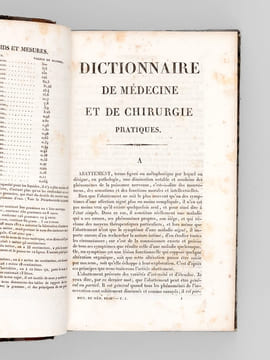 Dictionnaire de Médecine et de Chirurgie Pratiques (15 Tomes - Complet) [ Edition originale ]. Collectif ; ANDRAL ; REGIN ; BLANDIN ; BOUILLAUD ; ...