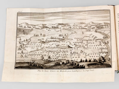 L'Esprit du Chevalier Folard tiré de ses Commentaires sur l'Histoire de Polybe, pour l'Usage d'un Officier, de Main de Maître [ Edition originale - De la bibliothèque du Bailli de Breteuil, commandeur de l'ordre de Saint-Jean de Jérusalem ]