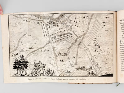 L'Esprit du Chevalier Folard tiré de ses Commentaires sur l'Histoire de Polybe, pour l'Usage d'un Officier, de Main de Maître [ Edition originale - De la bibliothèque du Bailli de Breteuil, commandeur de l'ordre de Saint-Jean de Jérusalem ]