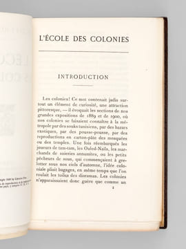 L'Ecole des Colonies [ Edition originale - Avec une lettre autographe signée d'Edmond Giscard d'Estaing ]. HOMBERG, Octave