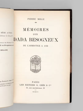 Mémoires d'un Dada besogneux de l'Armistice à 1925 [ Edition originale ]. MILLE, Pierre