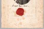 Portrait du Comte Roger Ducos dessiné au Physionotrace et gravé par Quenedey [ Avec son cachet de cire et la mention "Comte Roger Ducos" portée à la ...