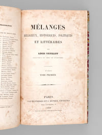 Mélanges religieux, historiques, politiques et littéraires. Deuxième Série (6 Tomes - Complet)