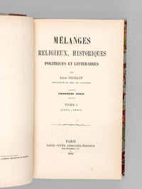 Mélanges religieux, historiques, politiques et littéraires. Troisième Série (6 Tomes - Complet)