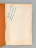 Une Réserve dans la Sologne Bourbonnaise [ Edition originale - Livre dédicacé par l'auteur ] .  Thèse Agricole soutenue en juillet 1922 à l'Institut ...