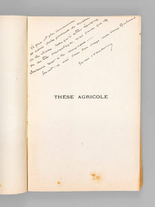 Domaine de Sept-Fontaines. Une exploitation herbagère & fruitière dans les Ardennes [ Edition originale - Livre dédicacé par l'auteur ]  Thèse Agricole soutenue en juillet 1923 à l'Institut Agricole de Beauvais devant MM. les Délégués de la Société des Agriculteurs de France