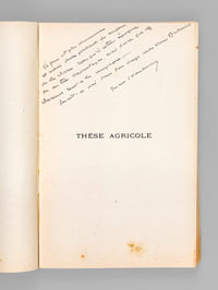 Domaine de Sept-Fontaines. Une exploitation herbagère & fruitière dans les Ardennes [ Edition originale - Livre dédicacé par l'auteur ]  Thèse Agricole soutenue en juillet 1923 à l'Institut Agricole de Beauvais devant MM. les Délégués de la Société des Agriculteurs de France