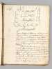 Cours de philosophie de l'abbé Jean-François de Valrivière An 1801 - 1802 [ Cours manuscrit de logique rédigé par un étudiant ]. VALRIVIERE, Abbé ...