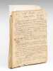 Cours manuscrit d'Histoire du Droit [ Notes de cours manuscrites d'un étudiant, Léon Lemaigre-Dubreuil, Années 1821-1822 ]  . PONCELET, François ...