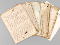 Cours manuscrit de Philosophie et notes de cours diverses dont Ode d'Anacréon et Art poétique d'Horace [ Notes de cours manuscrites d'un étudiant de Limoges et Guéret, Léon Lemaigre-Dubreuil, 1820-1821 ]  