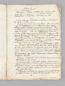 Cours manuscrit de Philosophie et notes de cours diverses dont Ode d'Anacréon et Art poétique d'Horace [ Notes de cours manuscrites d'un étudiant de Limoges et Guéret, Léon Lemaigre-Dubreuil, 1820-1821 ]  