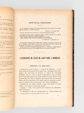 Revue historique de Bordeaux et du Département de la Gironde. Tome XI et XII Années 1918 et 1919 [ Contient notamment : ]  Sébastien Mercier à ...